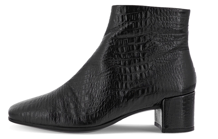 (W) ECCO Shape 35 'Black Zip Bootie'