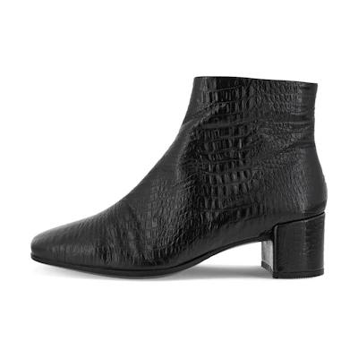 (W) ECCO Shape 35 'Black Zip Bootie'