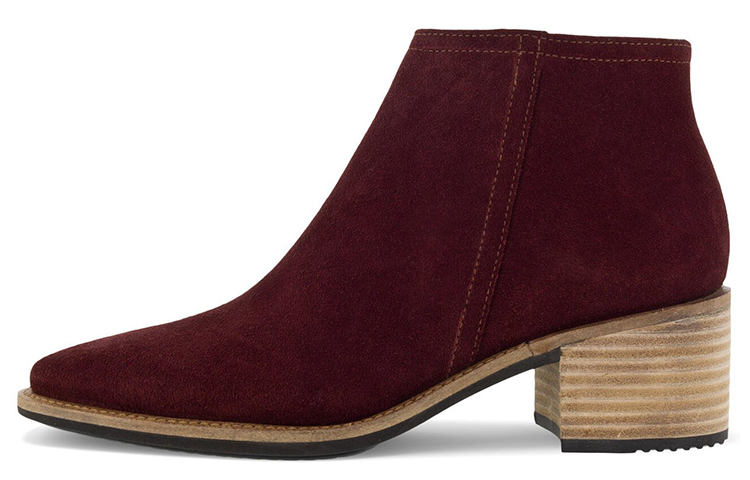 (W) ECCO Shape 35 Sartorelee 'Red Waterproof Leather Fashion Zip Boot'