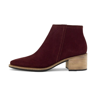 (W) ECCO Shape 35 Sartorelee 'Red Waterproof Leather Fashion Zip Boot'