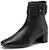 (W) ECCO Shape 35 But Ankle 'Kulit Hitam Zip Sisi Tumit Blok' 29065301001