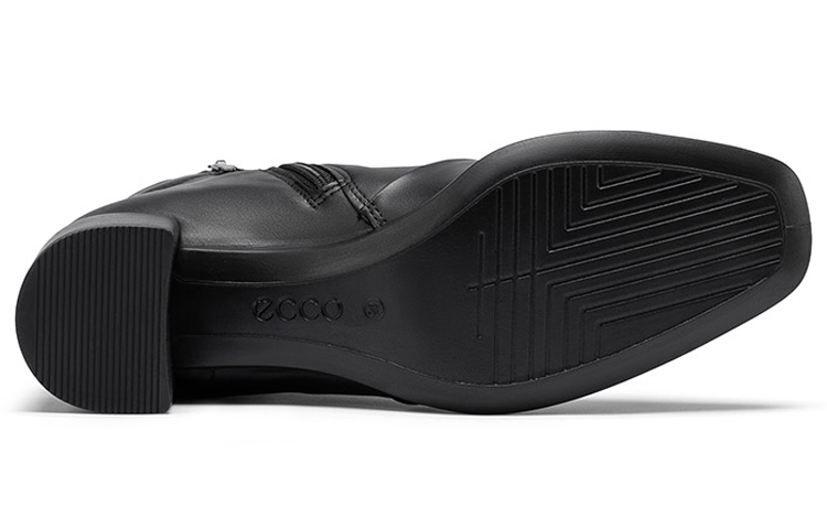 Purchase (Women) ECCO Shape 35 Square Ankle Boot 'Black Leather Side Zip Block Heel' 29065301001
