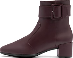 (Women) ECCO Shape Sculpted Motion 'Burgundy Side Zip Square Toe Block Heel Booties' 29065301588 (Women) ECCO Shape Sculpted Motion 'Burgundy Side Zip Square Toe Block Heel Booties' 29065301588