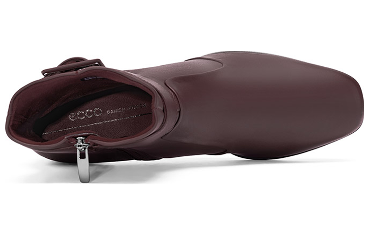 Shop (Women) ECCO Shape Sculpted Motion 'Burgundy Side Zip Square Toe Block Heel Booties' 29065301588