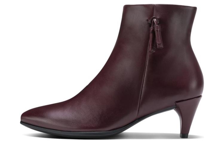 Buy (W) 에코 심플 버건디 가죽 앵클부츠 26268301237