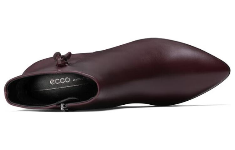 Lookbook (W) 에코 심플 버건디 가죽 앵클부츠 26268301237