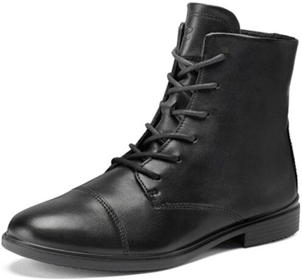 (Women) ECCO Soft 15 Series Leather Lace-Up Round Toe Boots 'Black' 21692301001 Order (Women) ECCO Soft 15 Series Leather Lace-Up Round Toe Boots 'Black' 21692301001