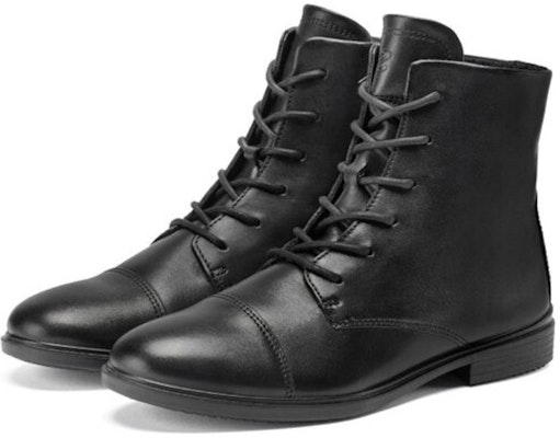 (W) ECCO Soft 15 Sepatu Boot Kulit Tali Hitam Toe Bulat 21692301001 Lookbook (W) ECCO Soft 15 Sepatu Boot Kulit Tali Hitam Toe Bulat 21692301001