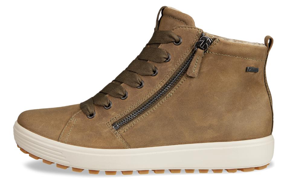 (Women) ECCO Soft 7 'Brown Zip Boot' 45016302023