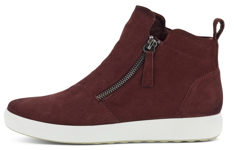 (Women) ECCO Soft 7 'Burgundy Zip' 47031302588