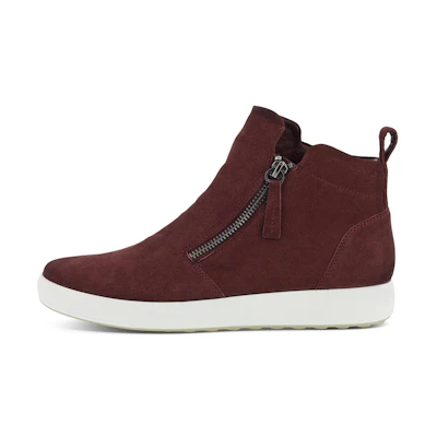 (W) ECCO Soft 7 'Burgundy Zip'