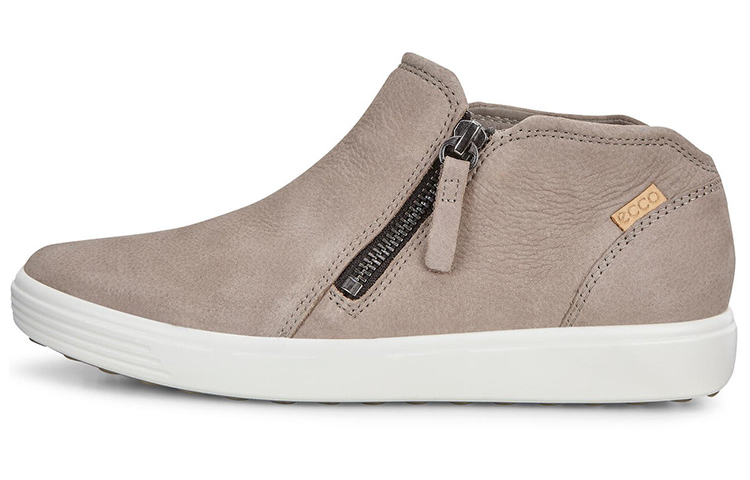 (Women) ECCO Soft 7 'Khaki Side Zip' 43024350666
