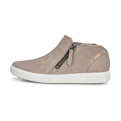 (W) ECCO Soft 7 'Khaki Side Zip'