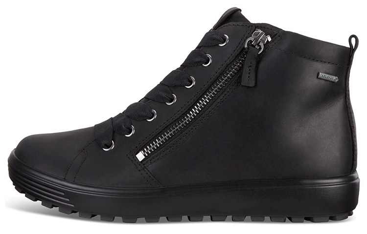 (Women) ECCO Soft 7 Tred GTX Hi 'Black Zip' 45016302001