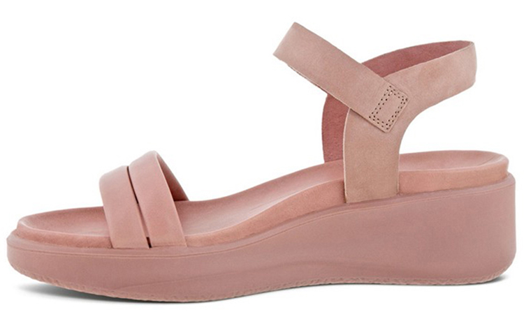 (Women) ECCO Soft Series Slide Wedge Sandal 'Woodrose Pink' 27330352603