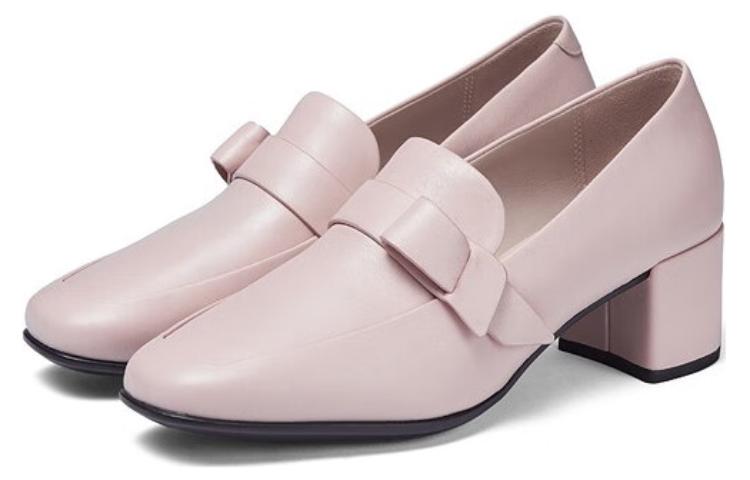 Order (W) ECCO 方头厚底高跟鞋 '裸粉色' 29090301118