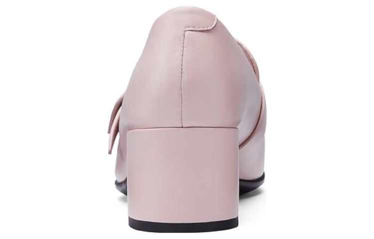 Shop (Women) ECCO Square Toe Chunky Heel 'Nude Pink' 29090301118