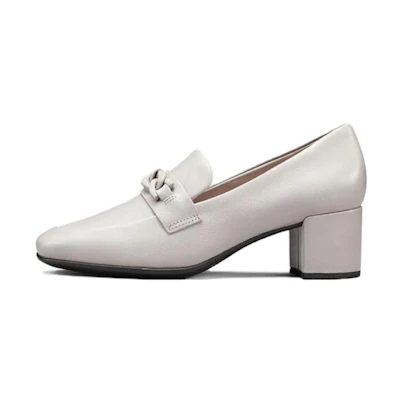 (W) ECCO Square Toe Slip-On Loafer 'Grey Pink'