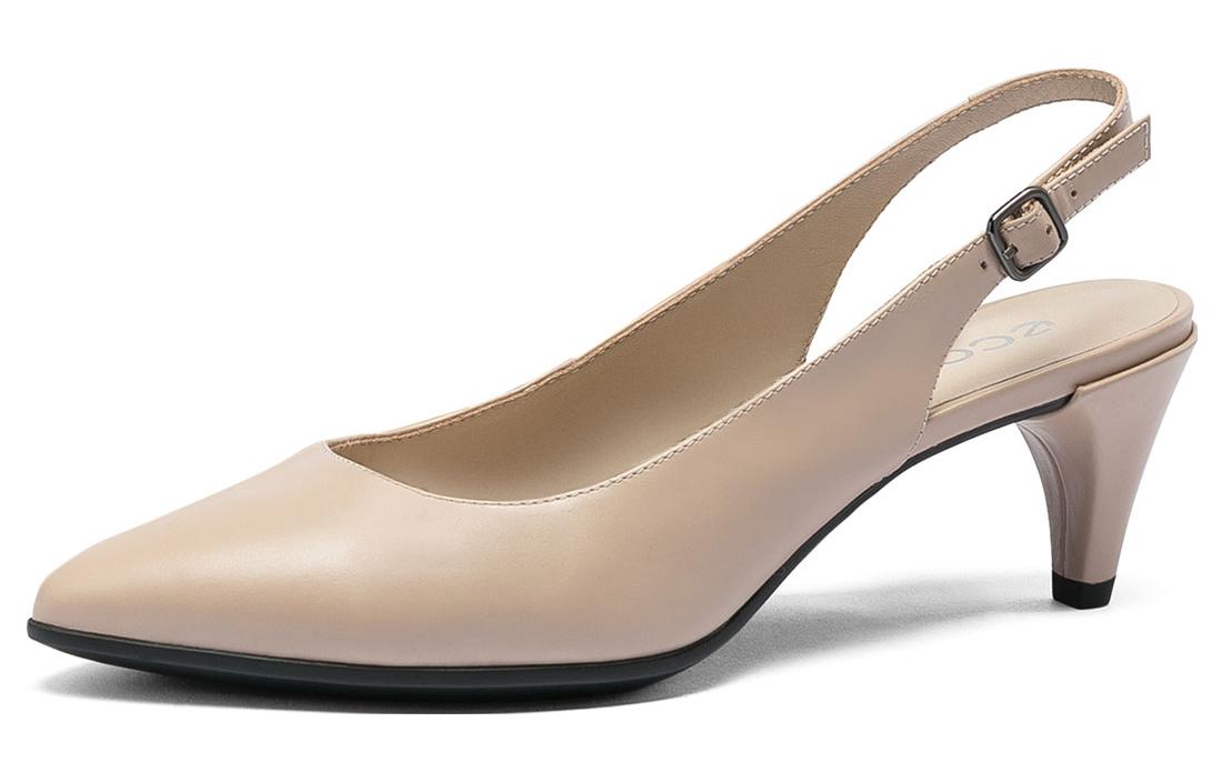 Order ecco愛步 頭層牛皮 通勤百搭 細跟 高跟鞋 6公分 女款 裸粉色