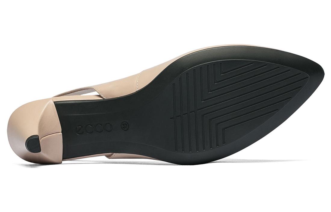 Shop ecco愛步 頭層牛皮 通勤百搭 細跟 高跟鞋 6公分 女款 裸粉色