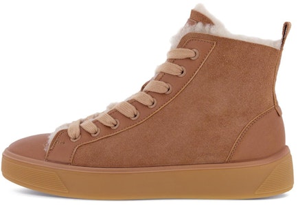 ecco/愛步 Street Tray 羊毛襯裡 時尚百搭休閒短靴 女款 棕色 Buy ecco/愛步 Street Tray 羊毛襯裡 時尚百搭休閒短靴 女款 棕色