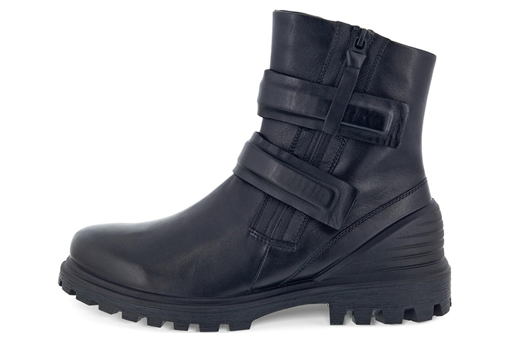 (Women) ECCO Tredtray Moto 'Black Zip' 46046301001
