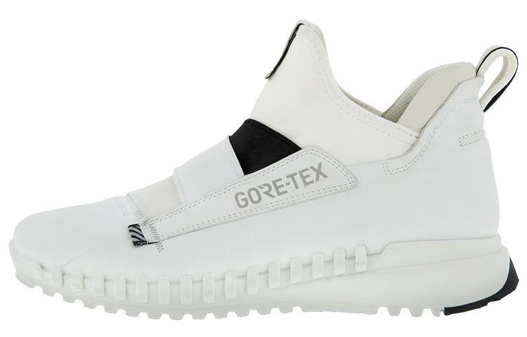 (Women) ECCO Zipflex 'White Waterproof Mid-Top' 80391301007