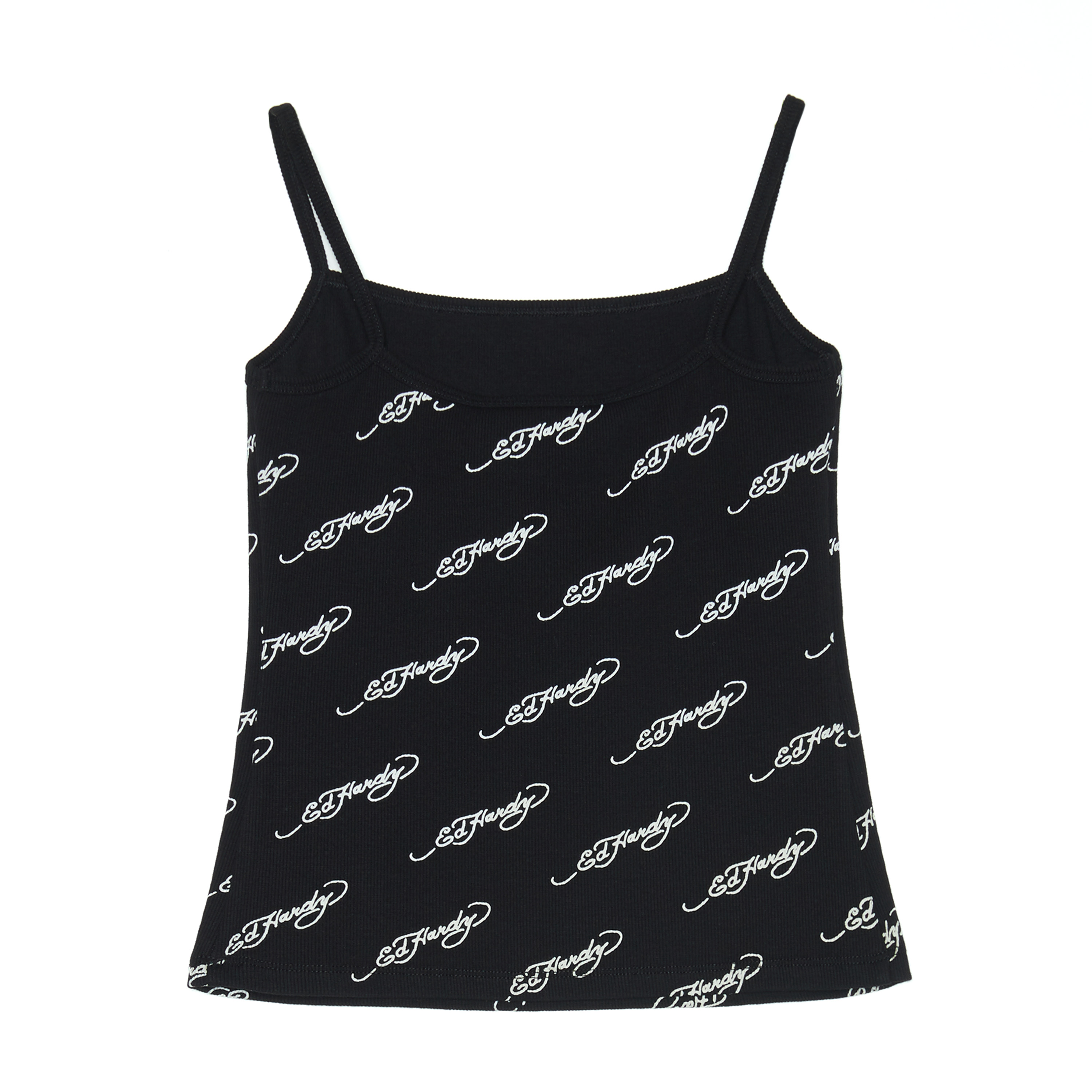 (Women) Ed Hardy All-Over Logo Black Tank Top Edition. E1NFW103