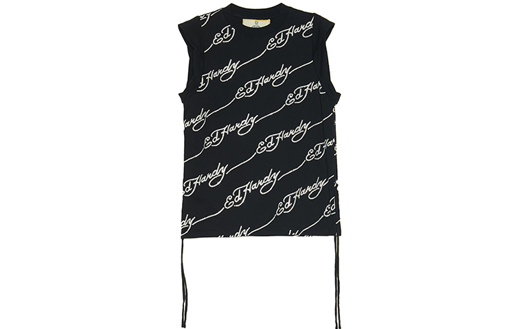 (Women) Ed Hardy Full-Print Logo Tank Top - Black E1NBW160