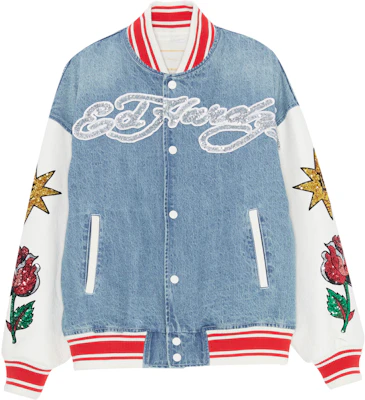 (Women) Ed Hardy Indigo Rose Tattoo Baseball Jacket E1PAW126 Buy (Women) Ed Hardy Indigo Rose Tattoo Baseball Jacket E1PAW126