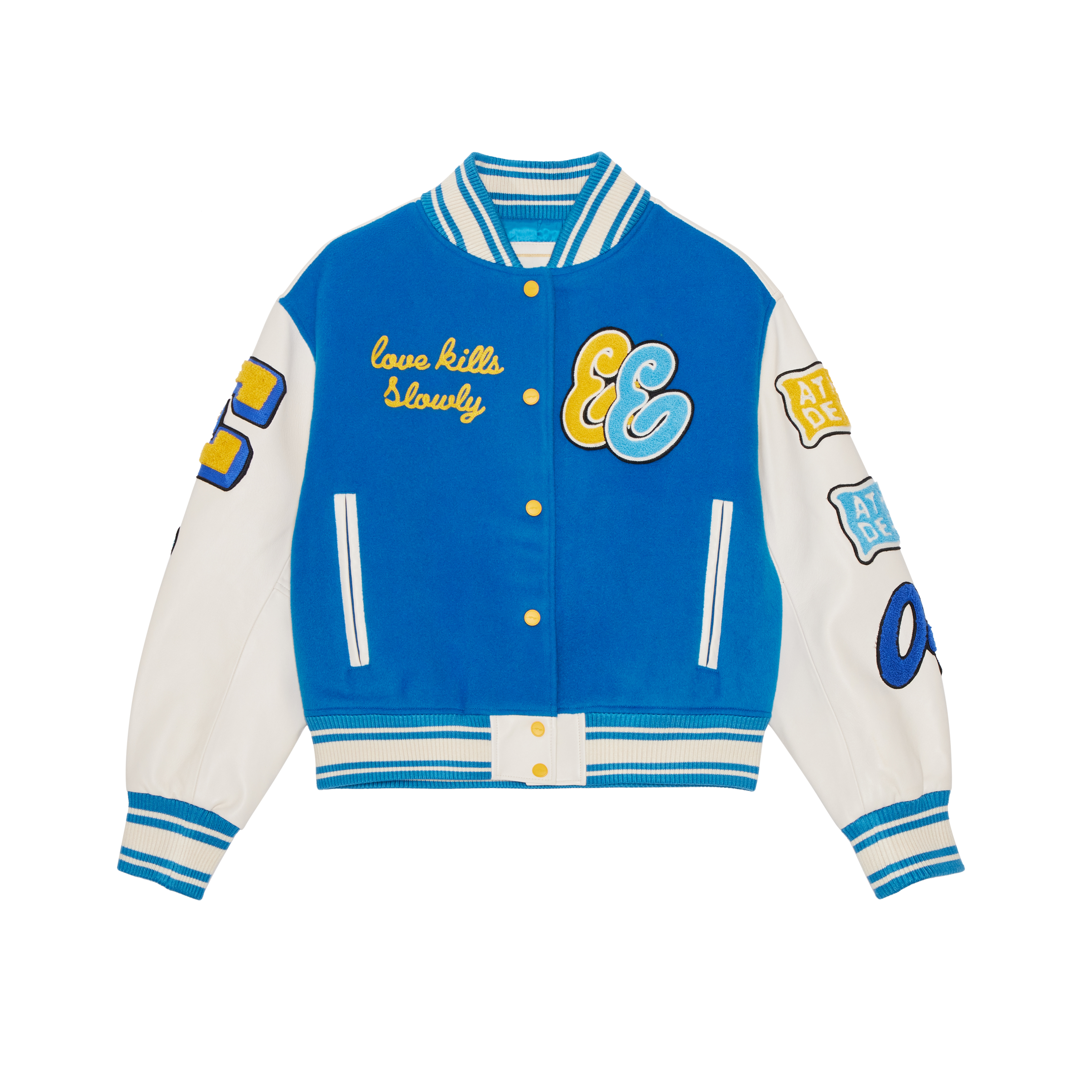 (Women) Ed Hardy Retro Loose-Fit Logo Baseball Jacket - Multicolor. E1PDW307