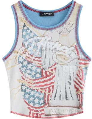 (Women) Ed Hardy SS25 Midnight Blue Graphic Tank Top E1RBW333 Buy (Women) Ed Hardy SS25 Midnight Blue Graphic Tank Top E1RBW333