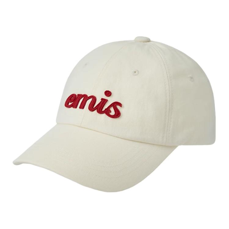 (Women) Emis White Cotton Baseball Cap with Letter Embroidery Design for Women 10146720001