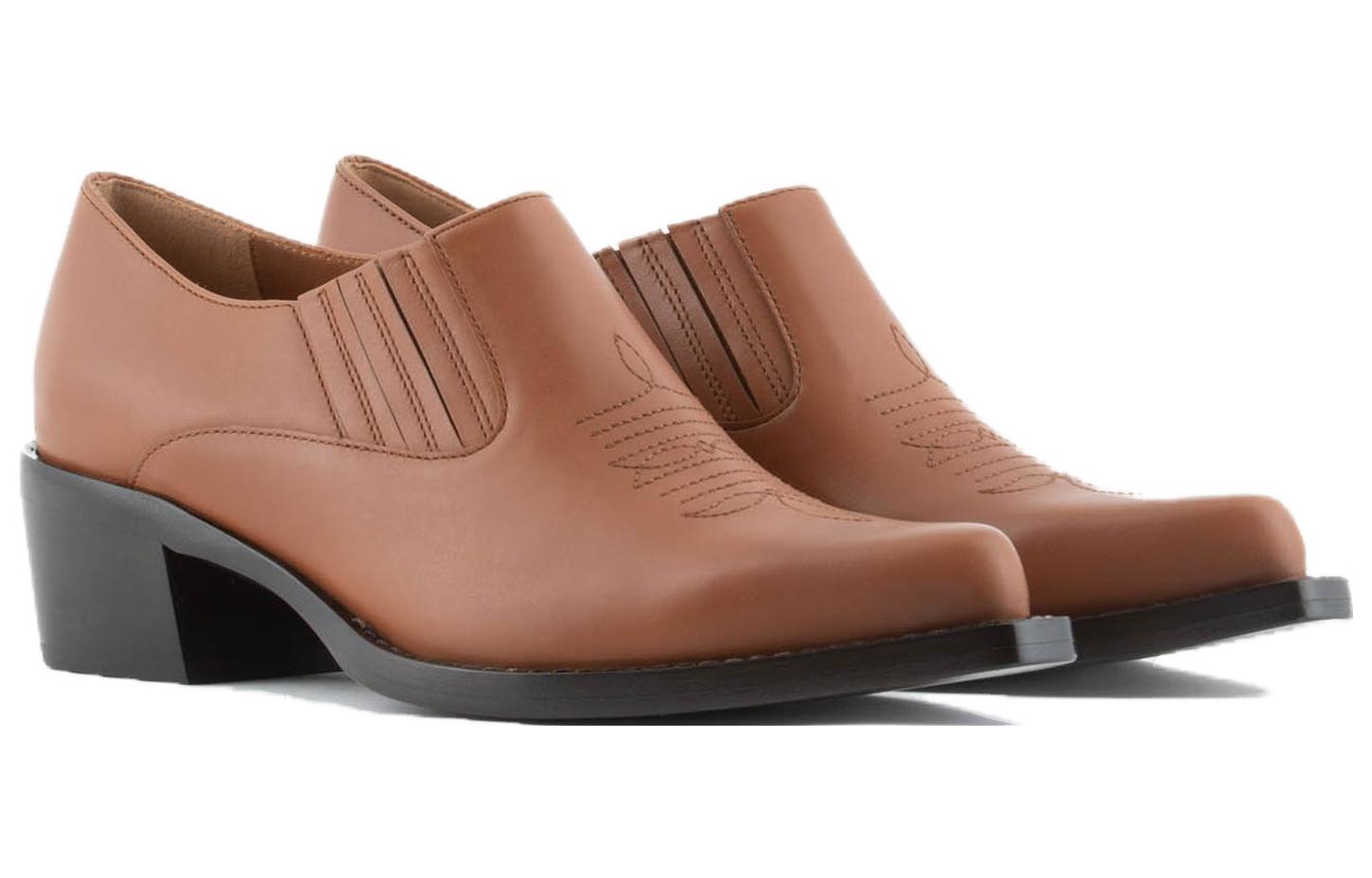 (W) Emporio Armani 10 Corso Como Leather Boot 'Brown Slip-On' 圖 2