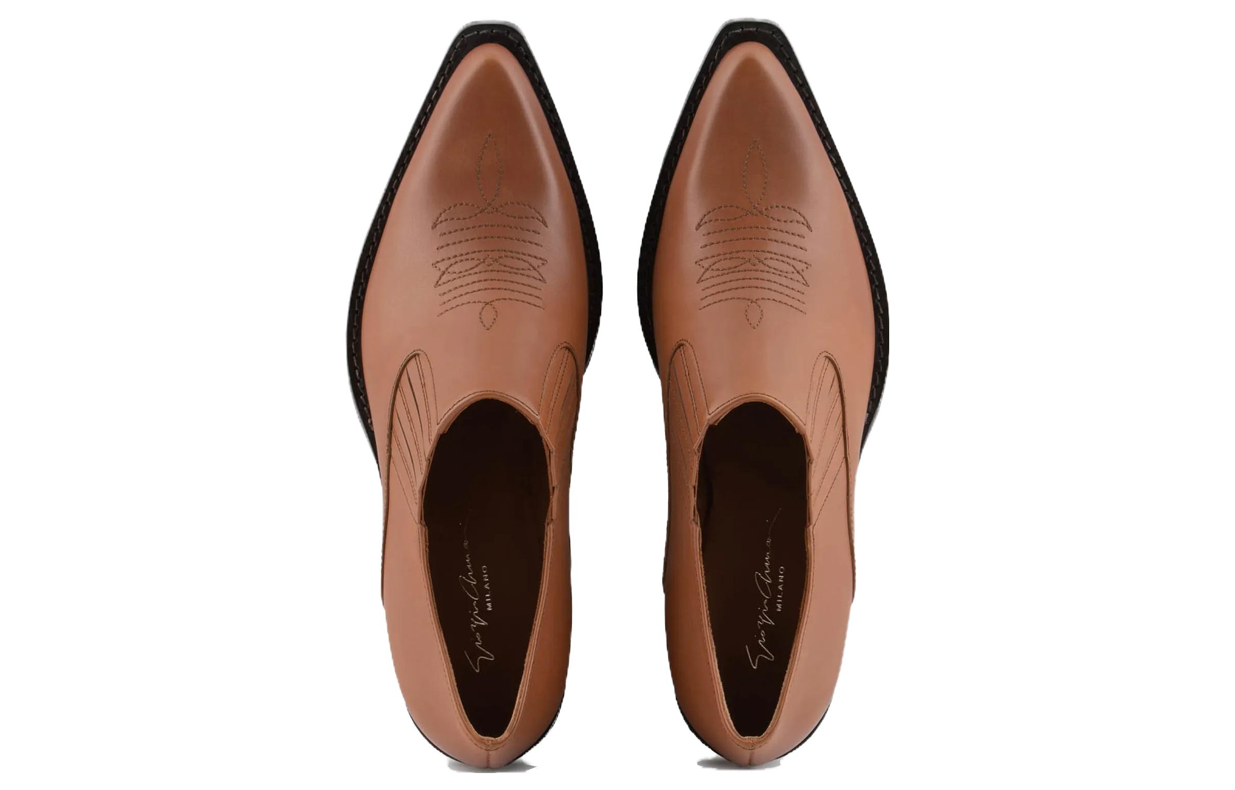 (W) Emporio Armani 10 Corso Como Leather Boot 'Brown Slip-On' 圖 3