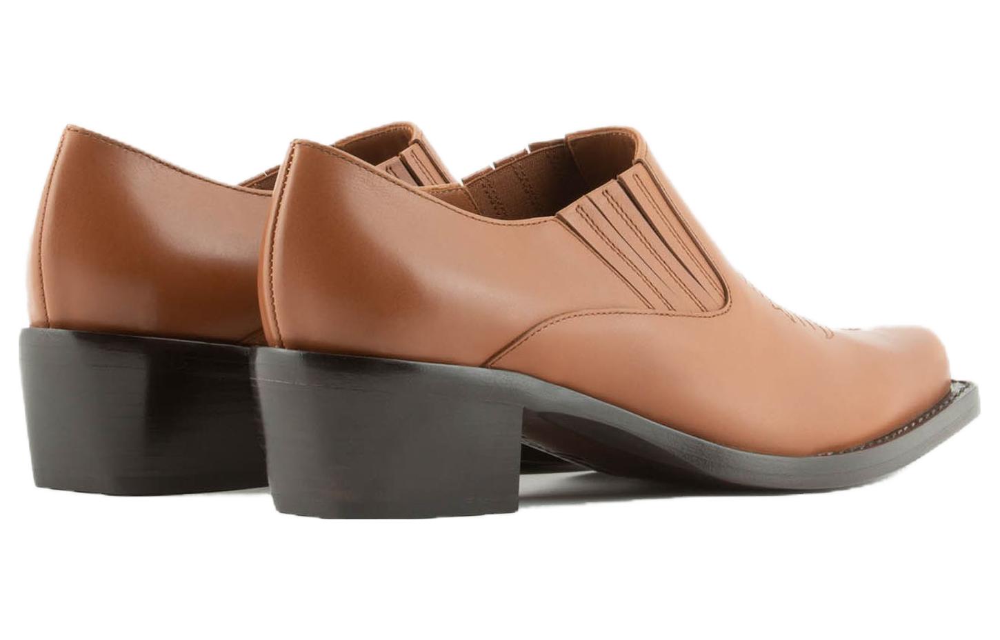 (W) Emporio Armani 10 Corso Como Leather Boot 'Brown Slip-On' 圖 4