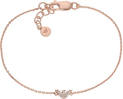 (Women) Emporio Armani 925 Silver Adjustable Bracelet with Rhinestone Eagle Logo EG3479221 (Women) Emporio Armani 925 Silver Adjustable Bracelet with Rhinestone Eagle Logo EG3479221