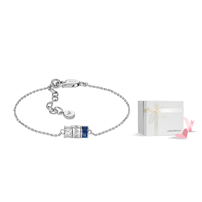 Sizing (W) EMPORIO ARMANI Gelang Manik Perak 925 - Aksesori Fesyen Elegan. EG3580040