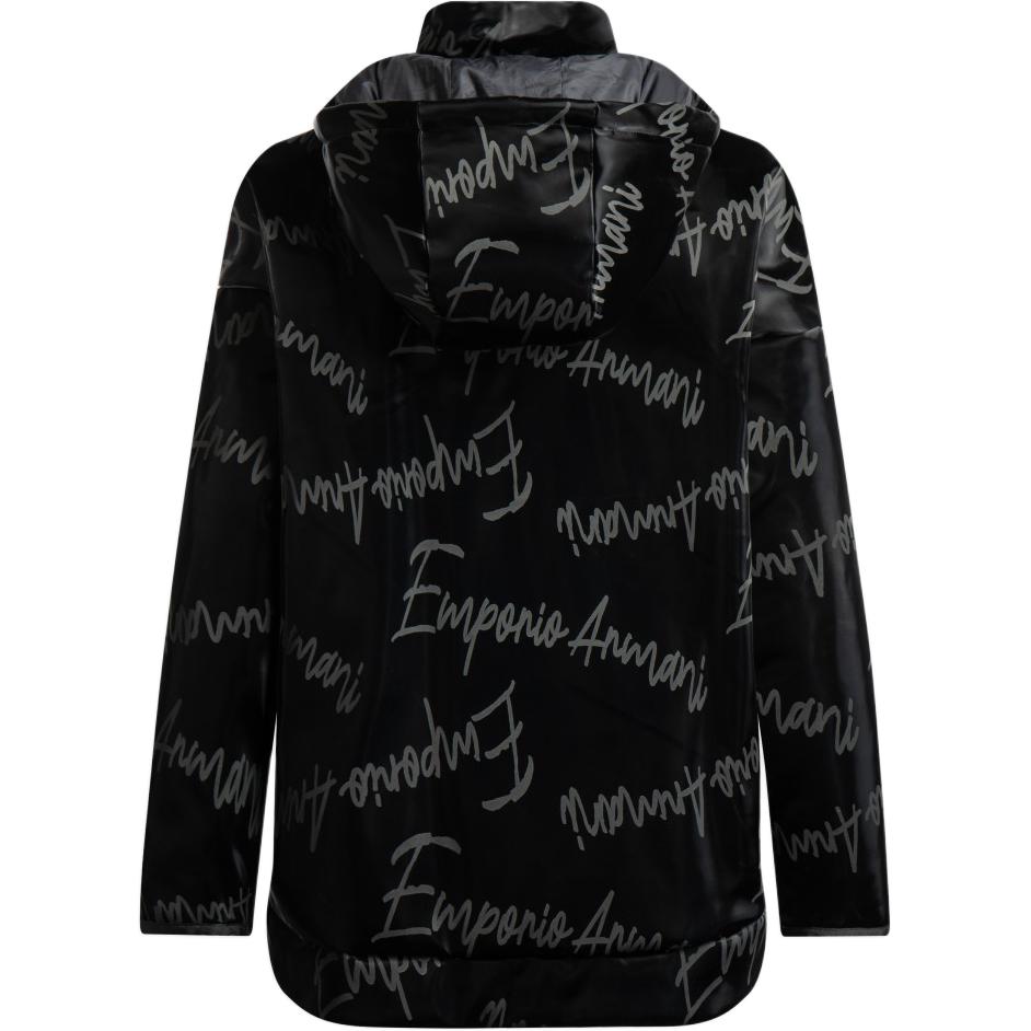 (Women) Emporio Armani  Black Hooded Cotton Jacket with Logo Print. 6L2B66-2NINZ-0999 圖 3