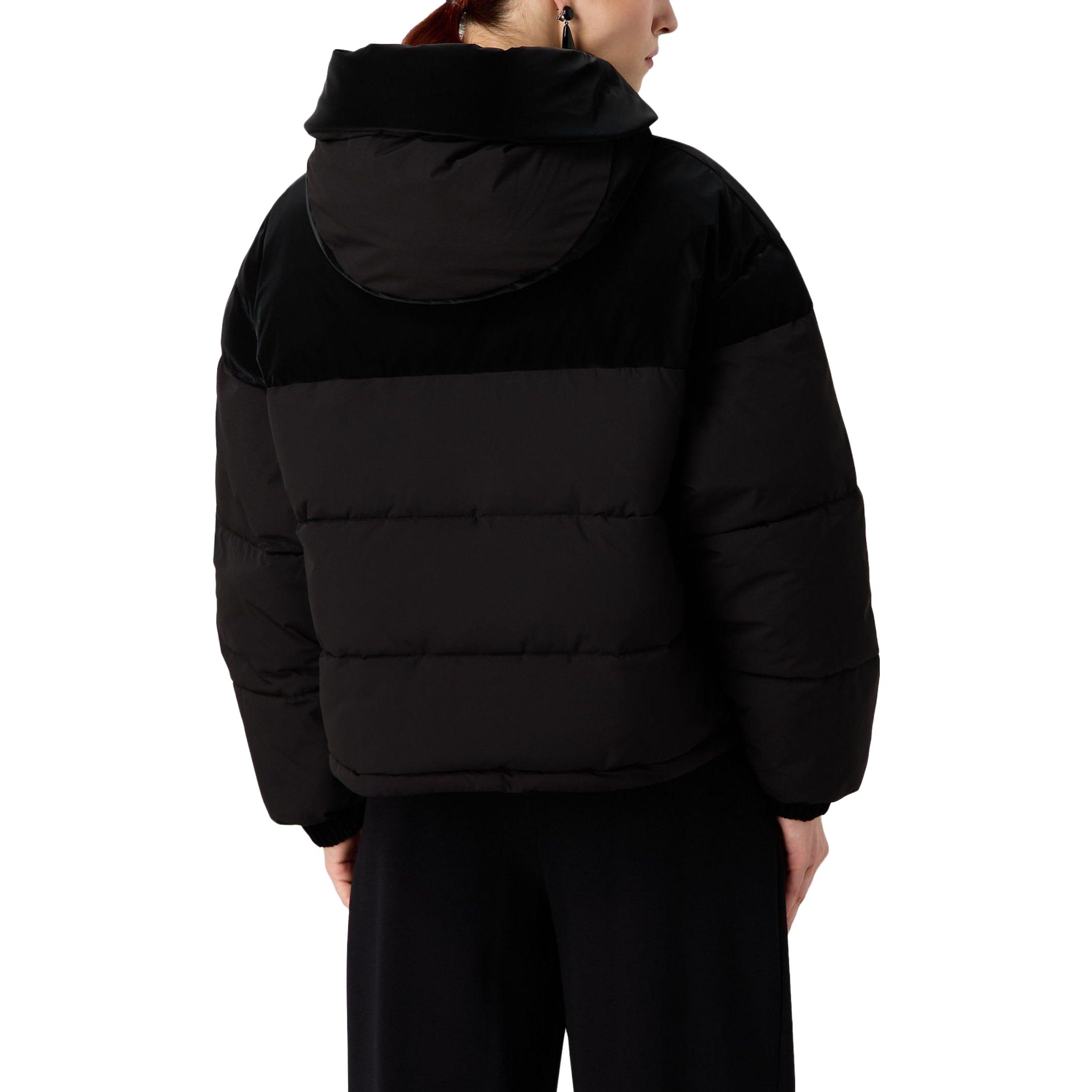 (Women) Emporio Armani  Black Hoodie Jacket with Logo and Zipper. 6R2B772-NFFZ1-0999 圖 4