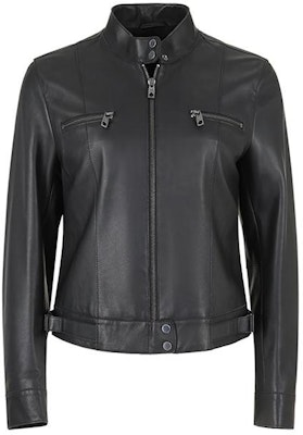 (W) Emporio Armani 黑色皮夹克立领 SS24 H4NB65-E2P86-999 Buy (W) Emporio Armani 黑色皮夹克立领 SS24 H4NB65-E2P86-999