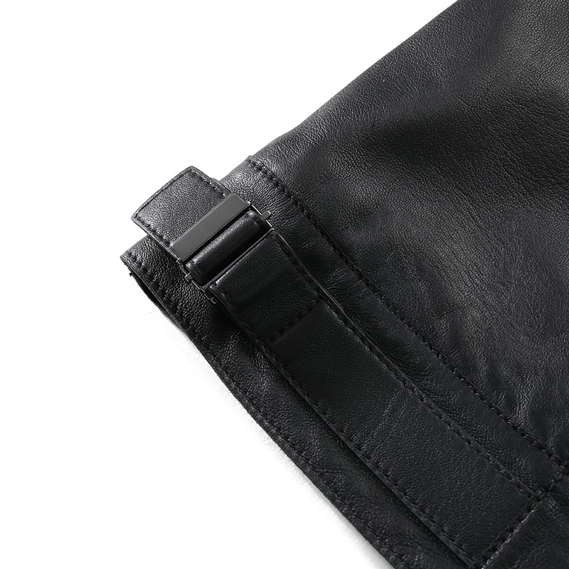 Details for (W) Emporio Armani 黑色皮夹克立领 SS24 H4NB65-E2P86-999