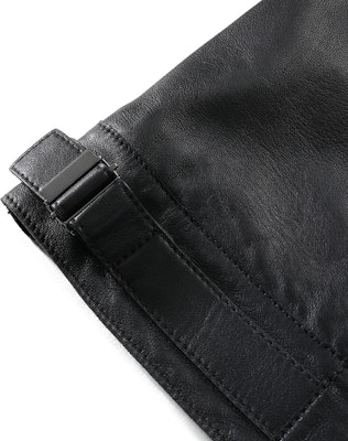 (W) Emporio Armani 黑色皮夹克立领 SS24 H4NB65-E2P86-999 Details for (W) Emporio Armani 黑色皮夹克立领 SS24 H4NB65-E2P86-999