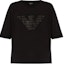 Buy (W) Camiseta Negra de Manga Corta con Cuello Redondo y Logo EMPORIO ARMANI. 3D2T7C-2JFNZ-0999