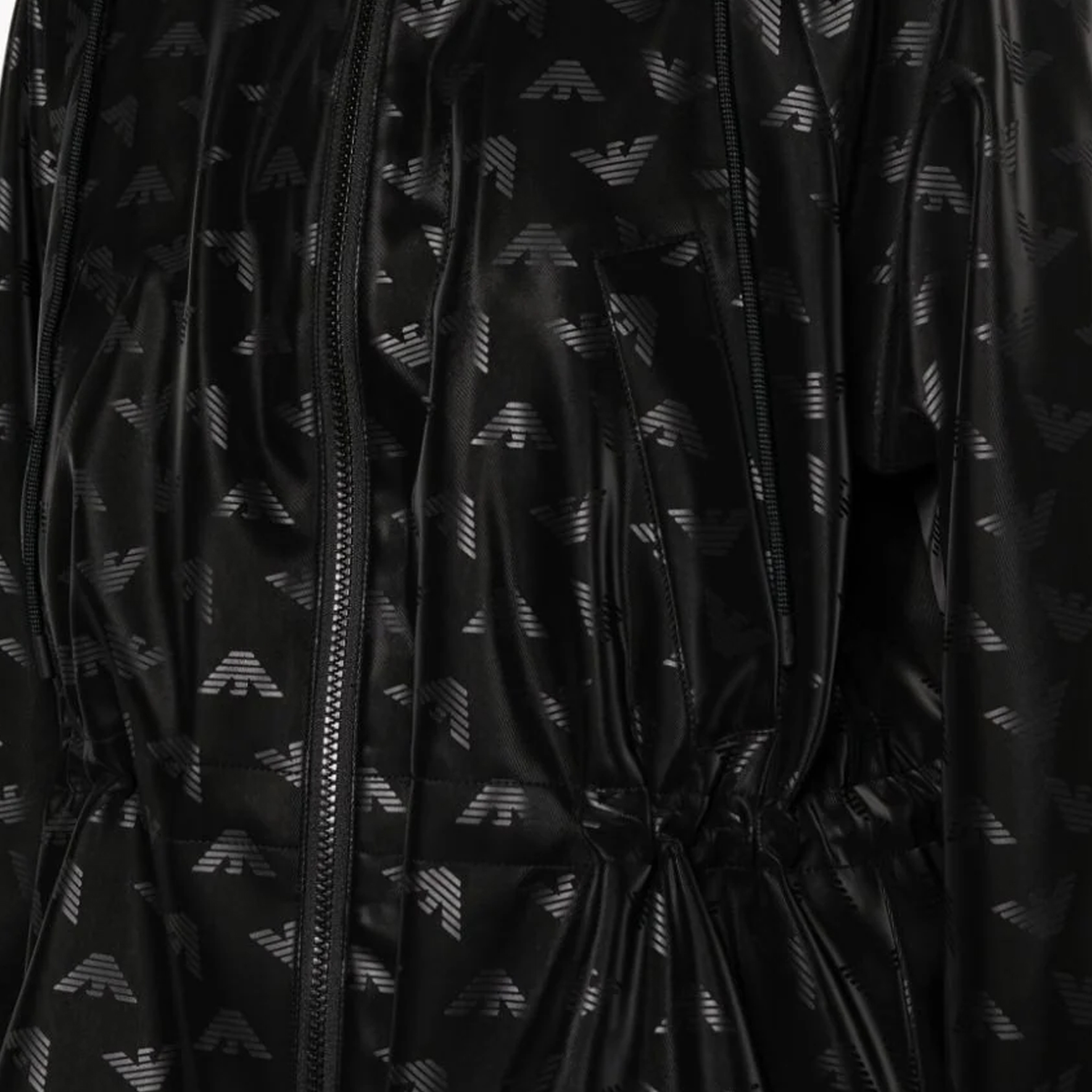 (Women) EMPORIO ARMANI  Black Logo Print Loose-Fit Hooded Jacket. 6R2B82-2NFHZ-0999 圖 7