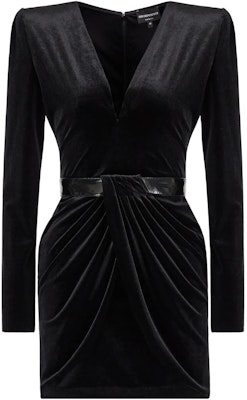 (W) エンポリオ アルマーニ ブラック 長袖 ディープVネック ドレス 6L2A8S2-JW4Z1-0999 Order (W) エンポリオ アルマーニ ブラック 長袖 ディープVネック ドレス 6L2A8S2-JW4Z1-0999