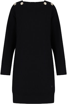 (Women) EMPORIO ARMANI Black Long Sleeve Dress SS23 with Logo Print 6R2A6A-1JHSZ-0999 Buy (Women) EMPORIO ARMANI Black Long Sleeve Dress SS23 with Logo Print 6R2A6A-1JHSZ-0999