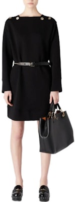 (Women) EMPORIO ARMANI Black Long Sleeve Dress SS23 with Logo Print 6R2A6A-1JHSZ-0999 Lookbook (Women) EMPORIO ARMANI Black Long Sleeve Dress SS23 with Logo Print 6R2A6A-1JHSZ-0999