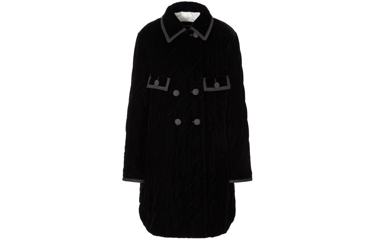 Order (W) エンポリオアルマーニ ブラック スリムフィット ロングスリーブコート. H4NL1A-2NXYZ-0999