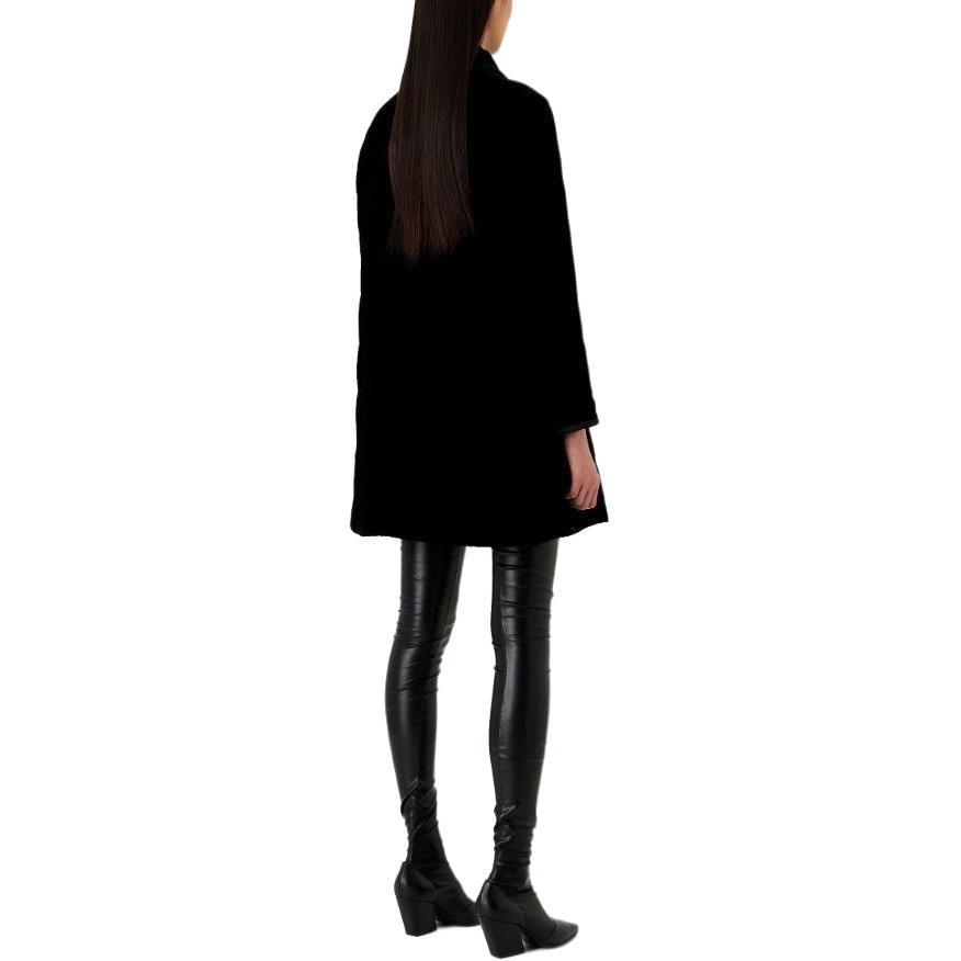 Shop (W) エンポリオアルマーニ ブラック スリムフィット ロングスリーブコート. H4NL1A-2NXYZ-0999